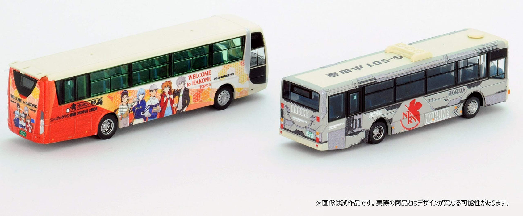 Tomytec Bus Collection - Odakyu Hakone Highway Bus Evangelion Wrapping Set of 2 Limited Edition