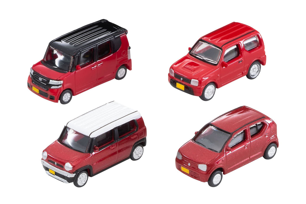 TOMYTEC The Car Collection Basic Set Select Rouge 4 Voitures N Scale