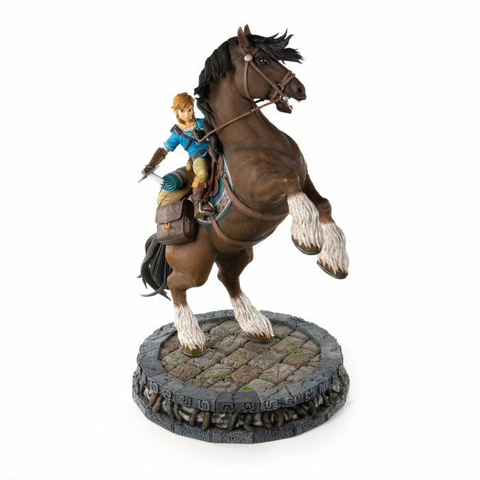 The Legend Of Zelda Breath Of The Wild Link On Horse Statue Brown Large 653277
