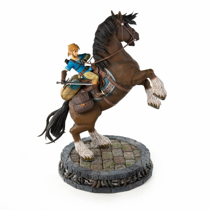 The Legend Of Zelda Breath Of The Wild Link On Horse Statue Brown Large 653277