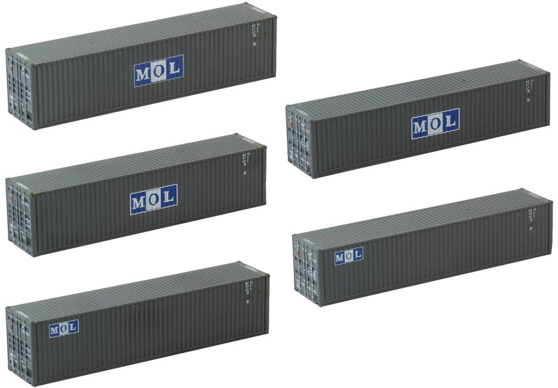 Tomytec 40Ft Mitsui O.S.K. Lines Trailer Collection Set of 5 Containers- Japan Figure Store - #1 Bring To You The Best Japanese Goods