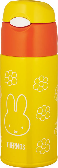 Thermos Vacuum Insulated Straw Bottle 400Ml Miffy Yellow Flower Japan Fhl-401Fb Yf