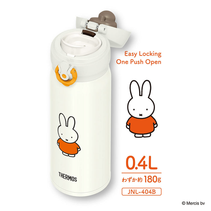 Thermos Vacuum Insulated Water Bottle 400ml Miffy White/Orange JNL-404B
