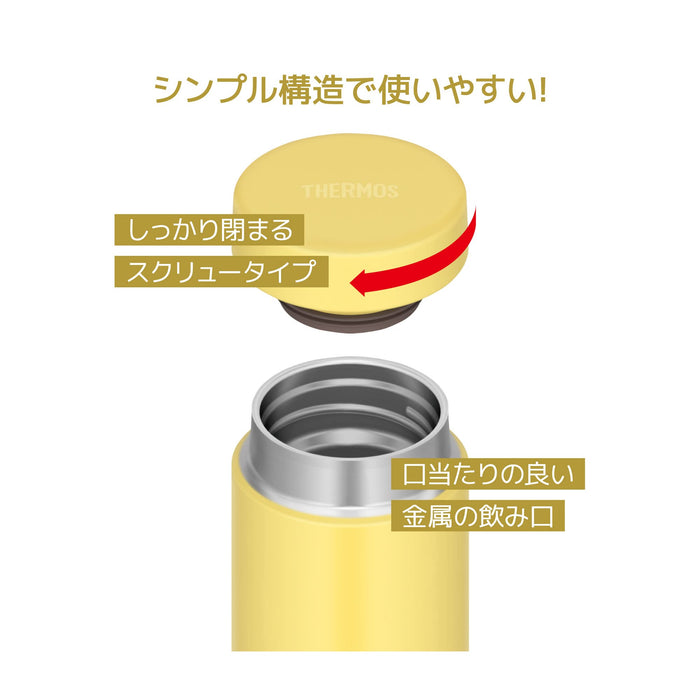 Thermos Water Bottle, Vacuum Insulated & Portable (Yellow) 480ml Insulated Bottle Made In Japan