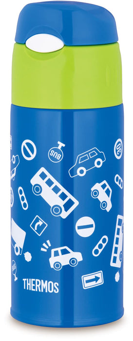 Thermos FHL-403F BLGR Vacuum Insulated Straw Bottle 400ml Blue/Green