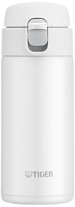 Tiger Mmj-A362-Wj Thermos Mini bouteille en acier inoxydable blanc 360 ml Bouteilles isothermes japonaises