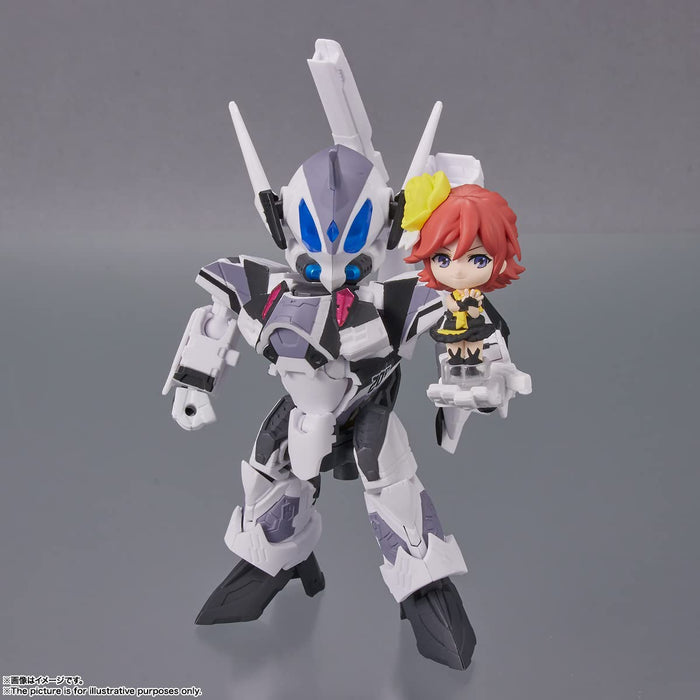 Tiny Session Macross Delta Vf-31F Siegfried (Messer Ierefelt Machine) With Kaname Buccaneer About 100Mm Pvc Abs Painted Movable Figure