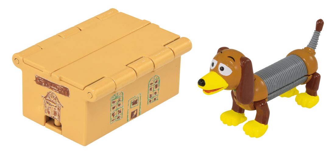 Takara Tomy Dream Tomica Ts-08 Toy Story Slinky Dog & Cardboard Toy Box 875000 Toy Story Model