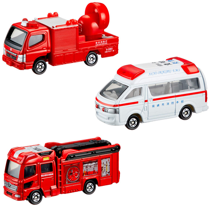 TAKARA TOMY Tomica Gift 119! Emergency Vehicle & Dvd Set 112228
