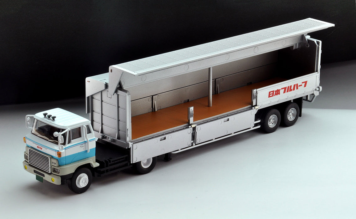 Tomytec Tomica Vintage Neo Hino He366 1/64 Wing Roof Trailer in White/Blue - Japan Edition