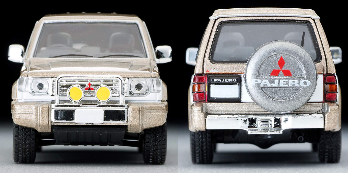 Tomytec Tomica Vintage Neo Mitsubishi Pajero Mid Roof Wide Super Exceed 91 1/64 Beige/White