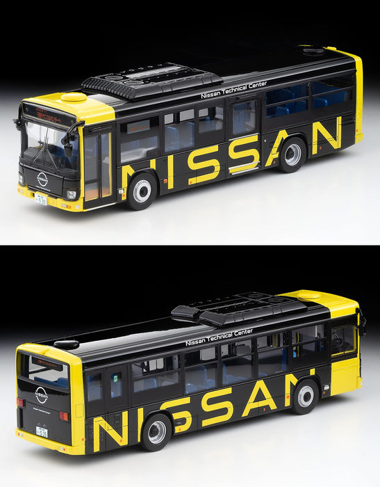Tomytec Tomica Limited Vintage Neo Isuzu Elga Nissan Shuttle Bus Ikazuchi in Yellow/Black 1/64 Scale