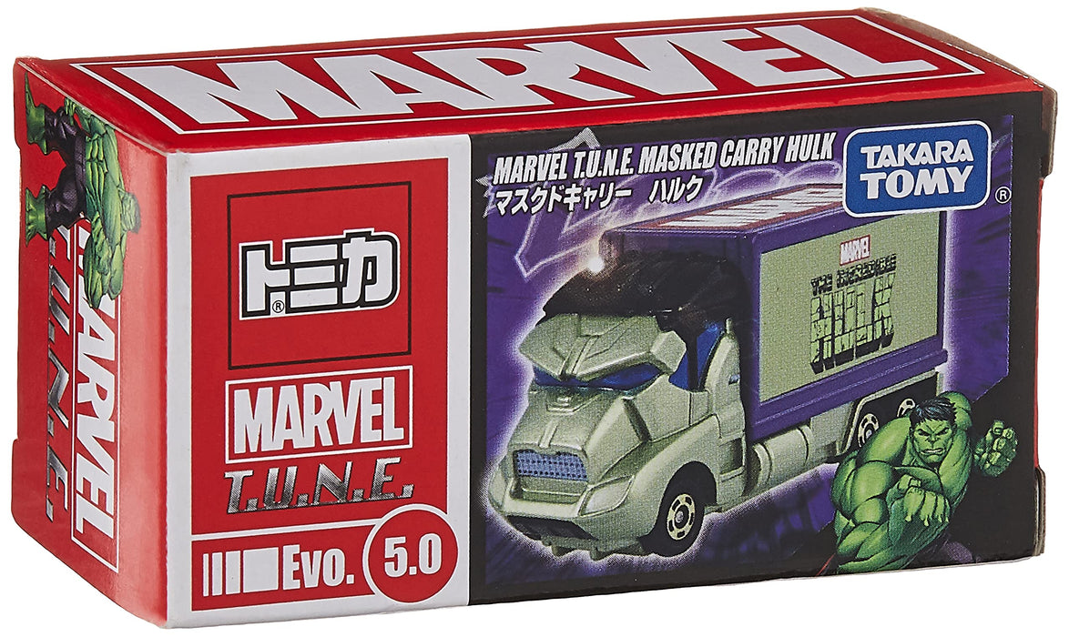 Takara Tomy Marvel Tune Tomica Evo.5.0 Masked Carry Hulk 973225 Marvel Autospielzeug