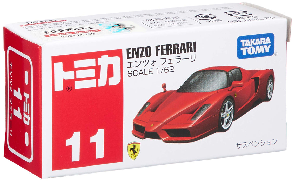 Takara Tomy Tomica 11 Enzo Ferrari 799184 1/62 Japanese Plastic Scale Car Model
