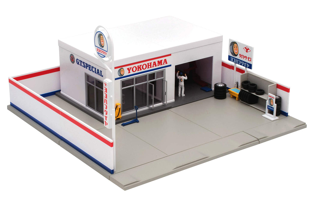 Tomytec Tomikarama Vintage 1/64 Tire Shop: Resin Accessories for Mini Cars