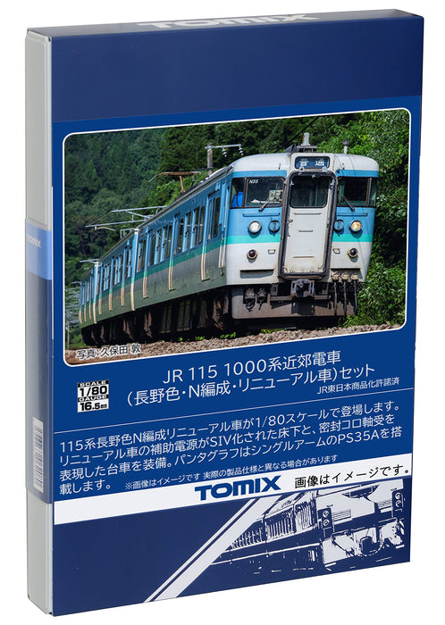 Tomytec Tomix HO Gauge Nagano Color JR 115 Série 1000 Ensemble de train de renouvellement