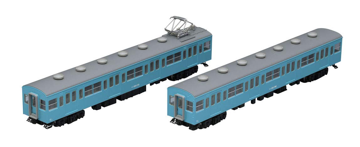 Tomytec Tomix N Gauge 103 Series Early Model 2 Cars Sky Blue Train Set 98400