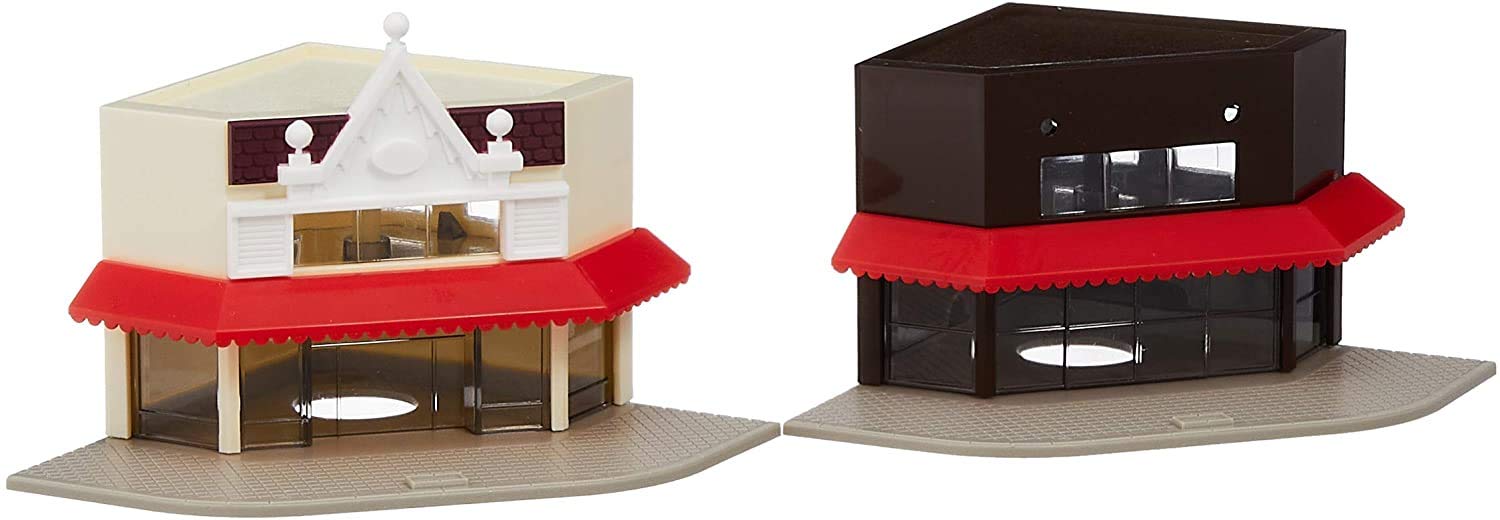 Tomytec Tomix N Gauge Dark Brown and Cream Corner Store Set 4215 Railway Model