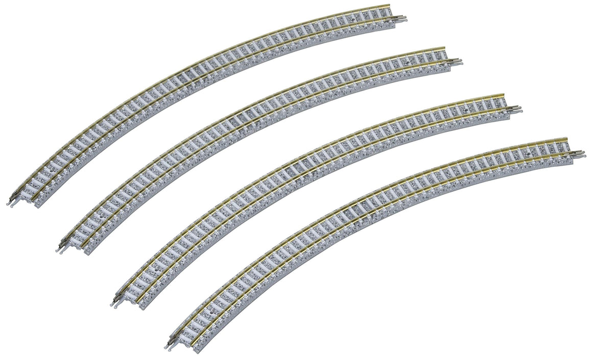 Tomytec Tomix Spur N 4er-Pack C317 – 45-teiliges gebogenes Eisenbahnmodell-Zubehörset
