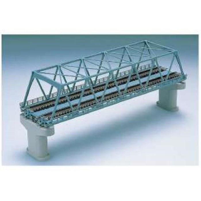 Tomytec Tomix 3051 Spur N Doppelgleisige Fachwerkbrücke aus Eisen F Blau mit 2 Pfeilern Eisenbahn-Modellbau Zubehör
