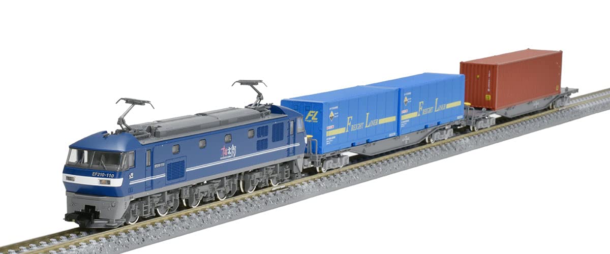 Tomytec Tomix N Gauge 3-Car EF210 Container Train Set 98394 Model Freight Rail
