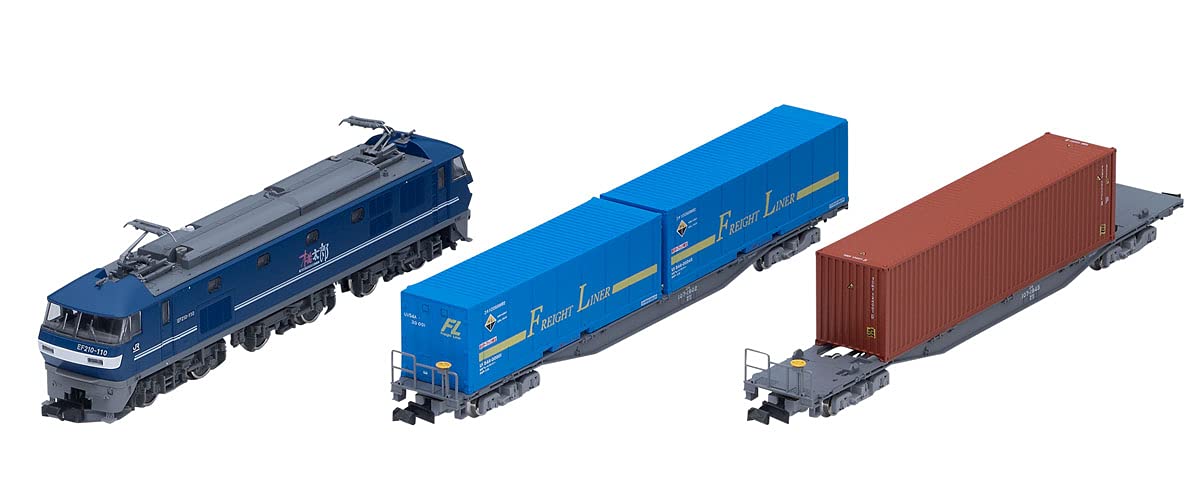 Tomytec Tomix N Spur 3-Wagen EF210 Containerzug-Set 98394 Modell Güterzug