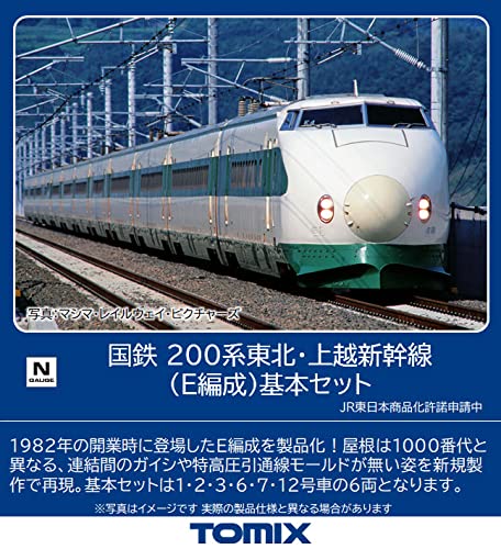 TOMIX  98793 Jnr Series 200 Tohoku/Joetsu Shinkansen  E Configuration 6 Cars Set   N Scale