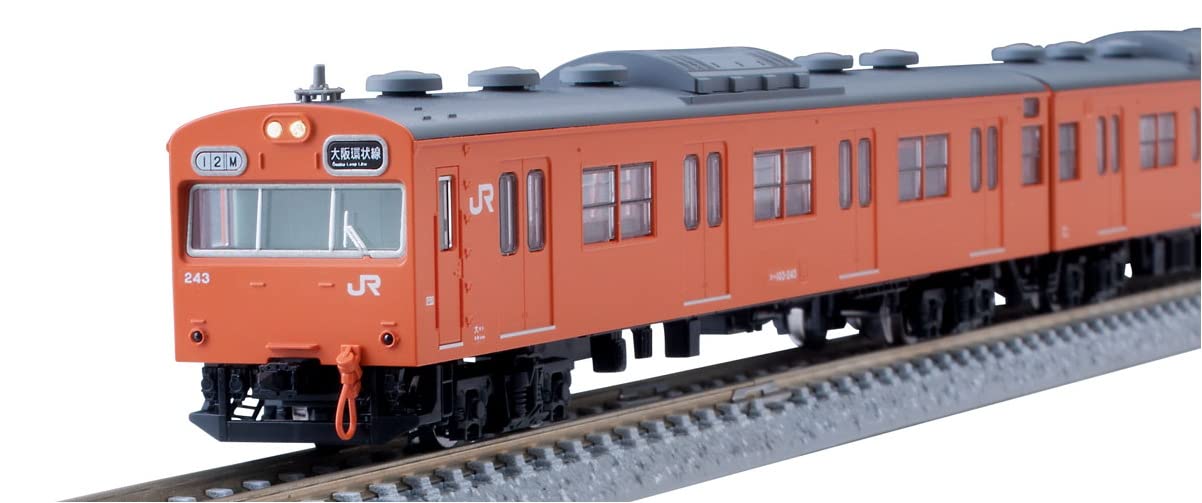 Tomytec Tomix Jr 103 Series N Gauge Railway Model Train West Japan Black Sash/Orange