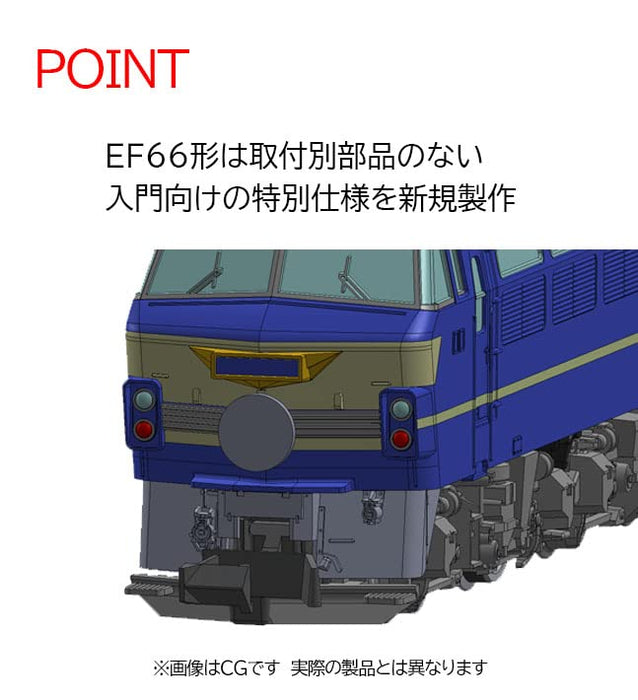 TOMIX 98388 Jr Type Ef66 Blue Train Set 3 Cars Set N Scale