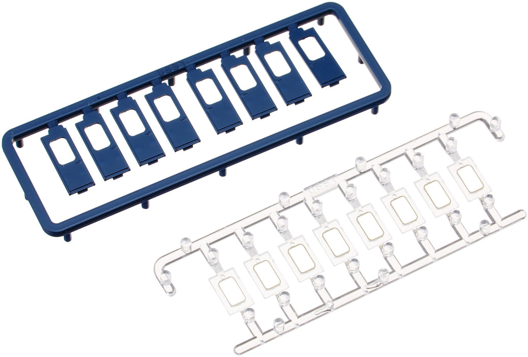 Tomytec Tomix Spur N Ersatz-Türen-Set mit H-Gummifenstern blau 8-tlg. für Modelleisenbahnen
