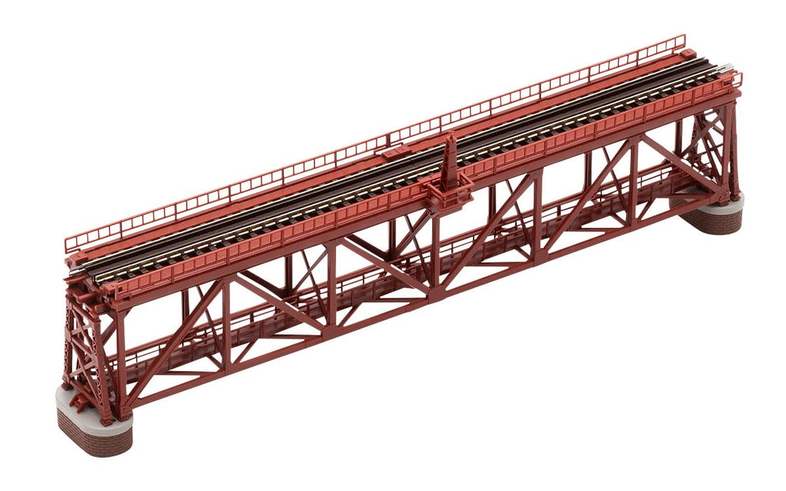 Tomytec Tomix N Gauge Rouge Pont en fer à voie unique S280 avec 2 piliers en brique Modèle 3266