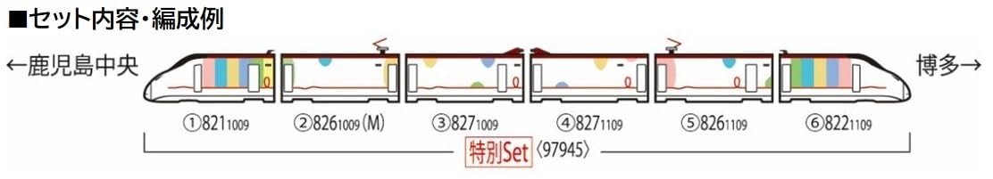Tomytec Tomix N Spur Kyushu Shinkansen 800/1000 Serie Japanisches Modelleisenbahn-Set 97945