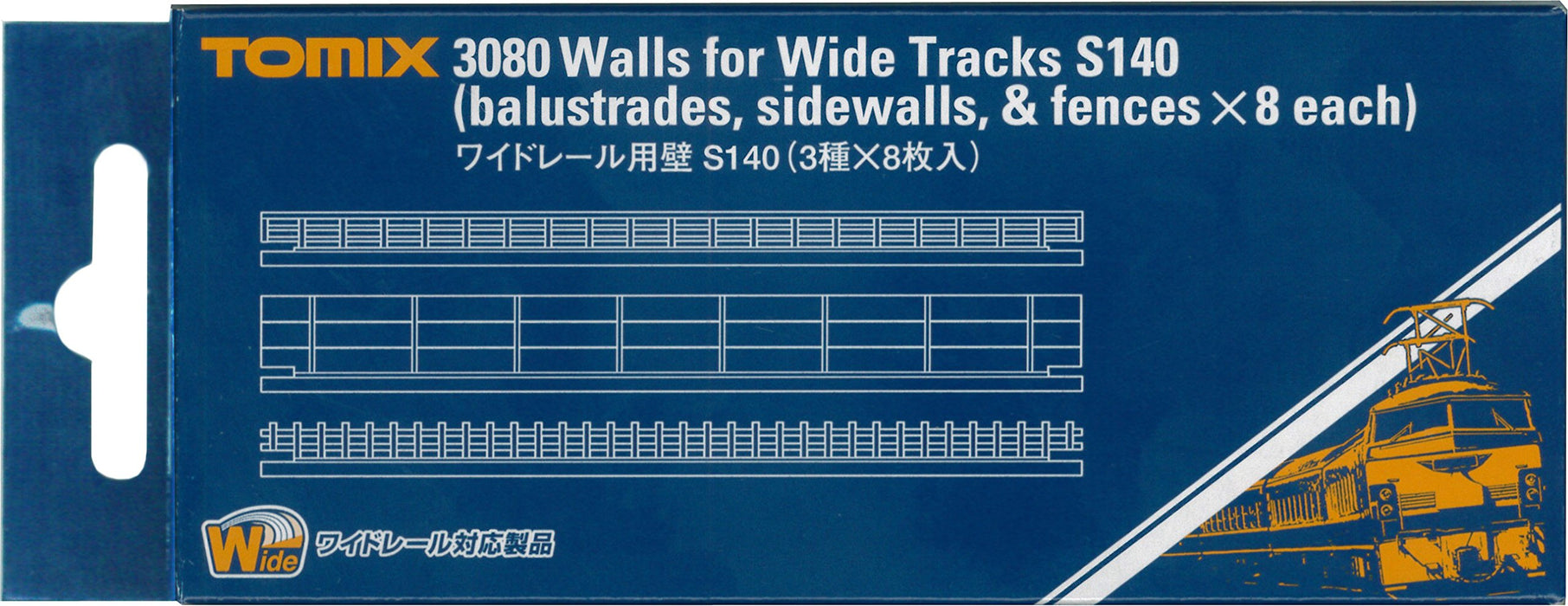 Tomytec Tomix N Gauge Wide Rail Wall S140 3 Types 8 Pieces Railway Model 3080
