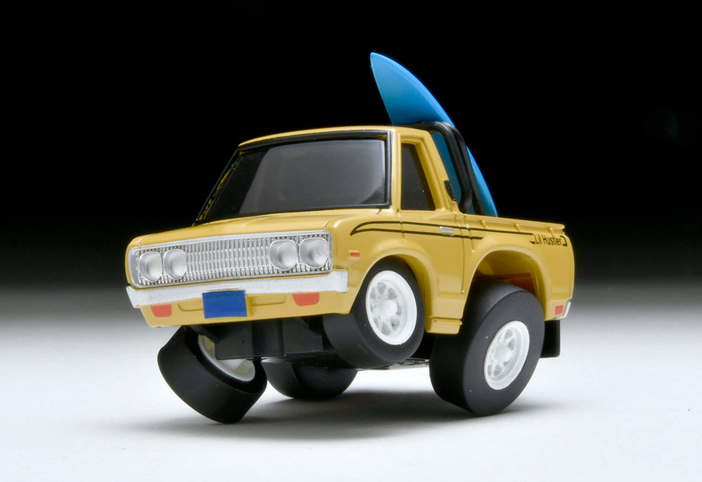 Tomytec Beiger Datsun Truck mit Surfbrett – Kompaktes Choro Q QS-03B-Modell