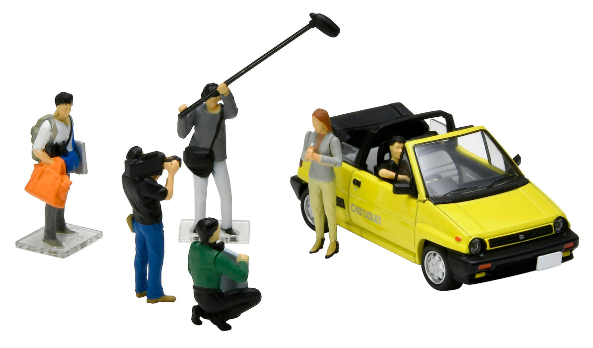 Tomytec Geocolle 64 1/64 TV Crew Abs Resin Dolls with Die-Cast Mini Car Set