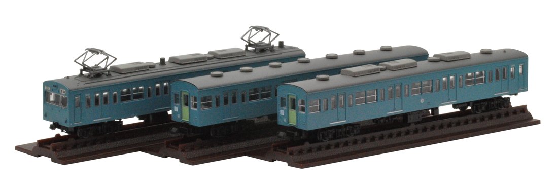 Tomytec Chichibu Railway 1000 Series 3-Car Set in Revival Sky Blue - Geocolle Diorama Collection