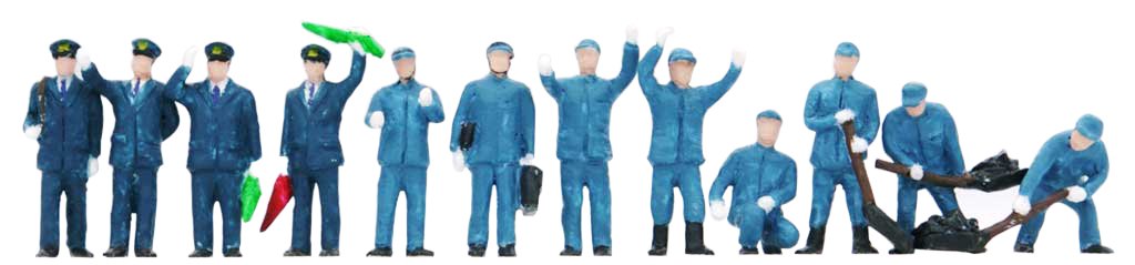 Tomytec Human 104 Collection de scènes d'employés ferroviaires - Fournitures de diorama