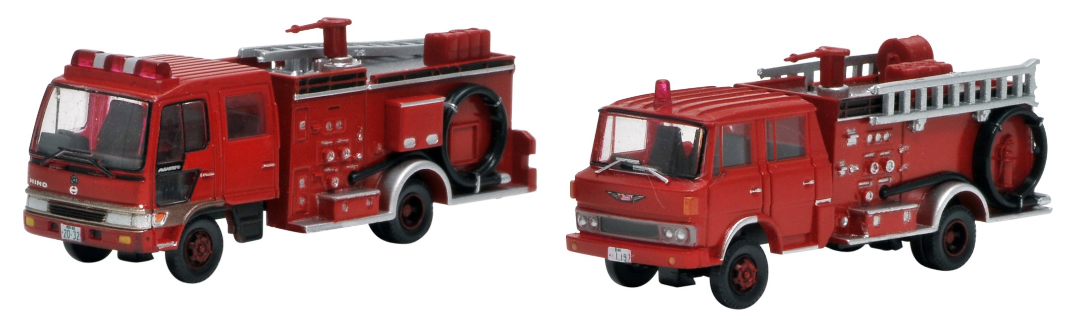 Tomytec Fire Pump Truck Set with Water Tank - Limited Edition Diorama Supplies