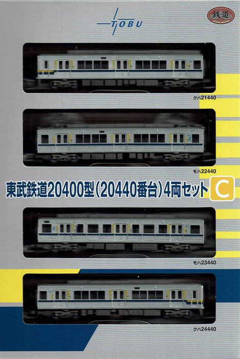 Tomytec Ensemble de 4 voitures Tobu Railway série 20440 - Modèle de collection ferroviaire