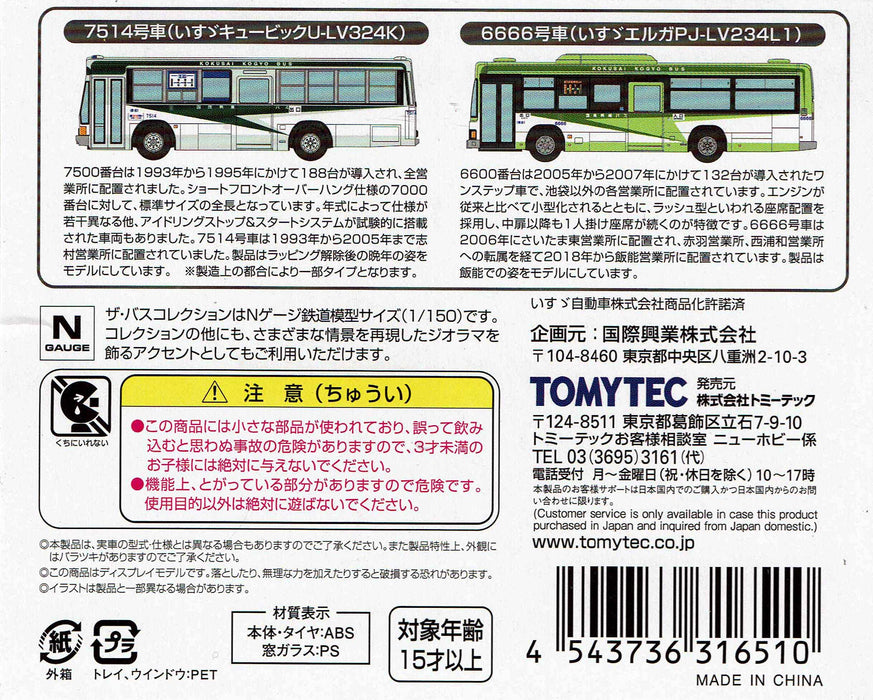 Tomytec Bus Collection Kokusai Kogyo Original Lot de 2