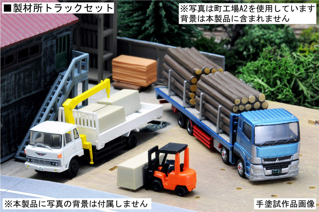 Ensemble de camions de scierie Tomytec - Fournitures de diorama en édition limitée de la collection Truck