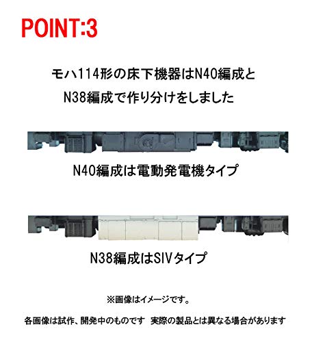Tomytec Tomix Spur H0 JR 115–1000 Serie Vorort-Niigata-Farbzug-Set mit 3 Wagen