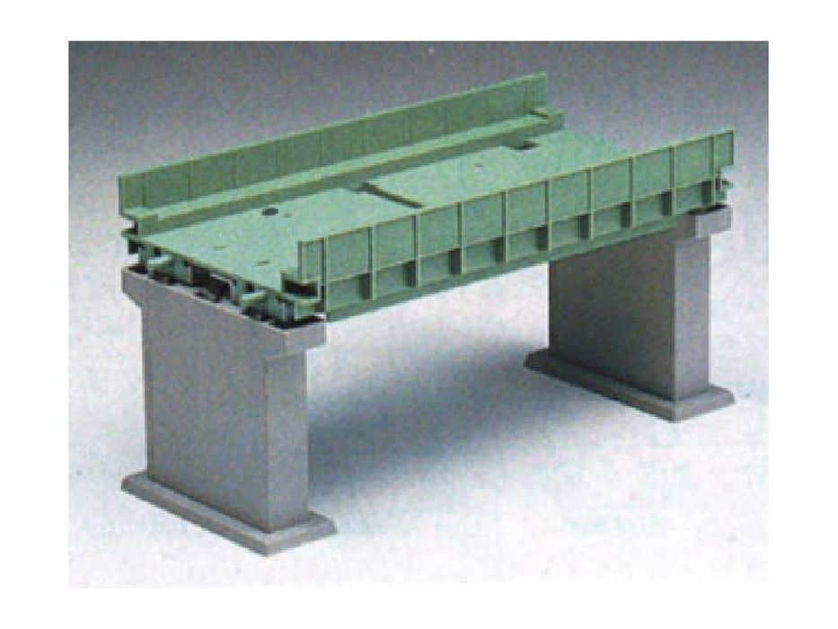 Tomytec N Gauge Double Track Garter Bridge II Set Green with 2 Piece PC Pier 3068 Model