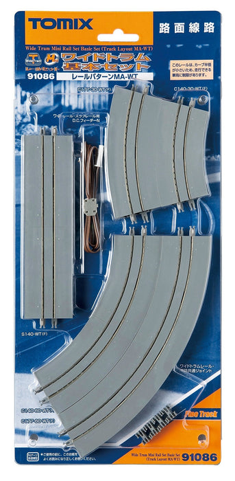 Tomytec Basisset 91086 - Spur N, breite Straßenbahn, Mini-Rail, Ma-Wt-Muster, Eisenbahnmodell