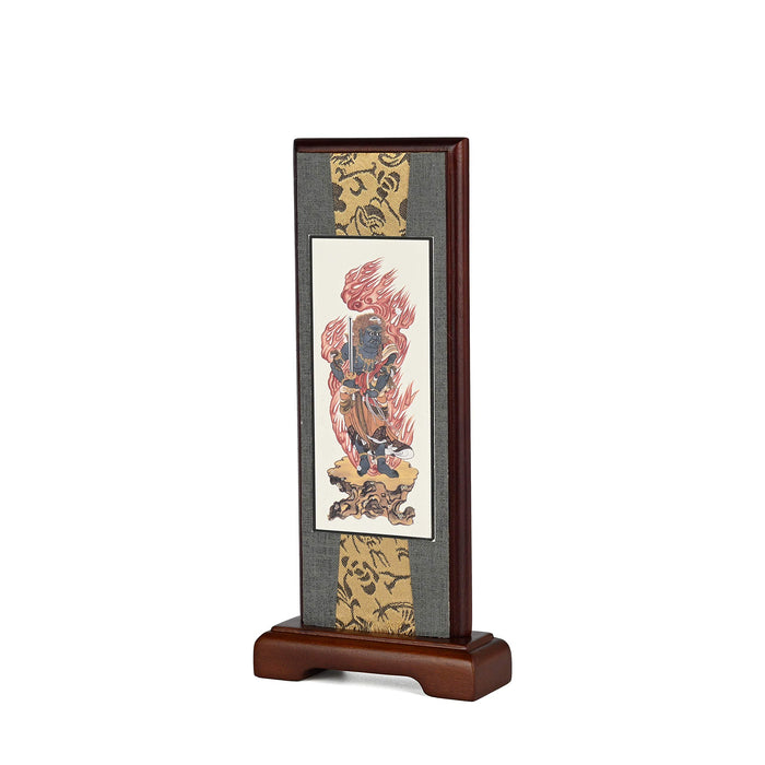 Toshikobo Fudo Myoo Stand Hanging Scroll Wooden Frame 20x9cm Walnut