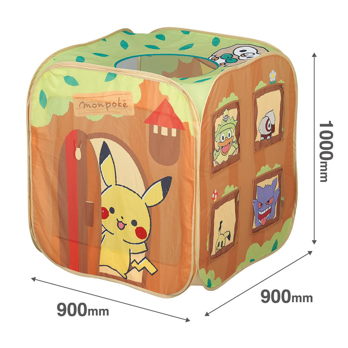 Toyroyal Mompoke Ball House Pikachu Pokémon Jouets pour bébé | Jouez à la maison avec une balle dans un tunnel | Sac de rangement en maille pour lucarne | Japon