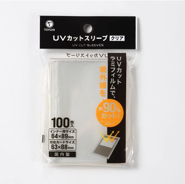 TOYGER Uv Cut Sleeves Transparent 100Pcs Card Sleeve