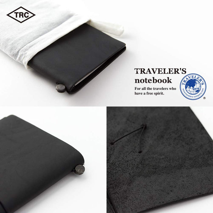 MIDORI Traveler’S Notebook Starter Kit Black Regular Size -