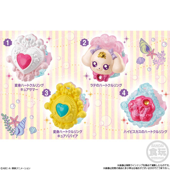 BANDAI CANDY Tropical-Rouge! Pretty Cure Heart Kuru Ring 10Pack Box Candy Toy