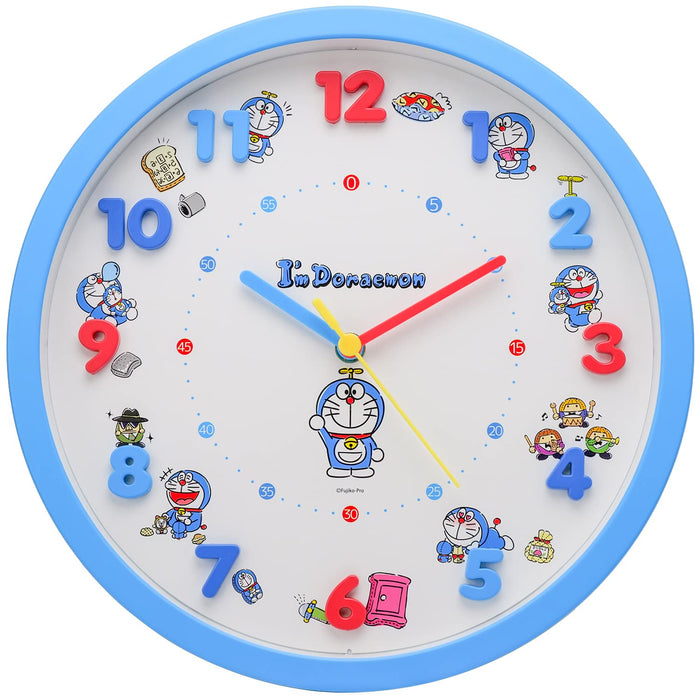 T'S FACTORY Doraemon Icon Wall Clock Blue